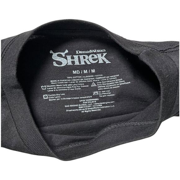 DreamWorks SHREK Black Size Medium 100% Cotton Soft Black T-Shirts NWOT Casual - Picture 5 of 9